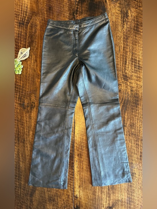 INC International Concepts Pants - I.N.C. International Concepts | Black Genuine Leather Straight Leg Pants, 6P